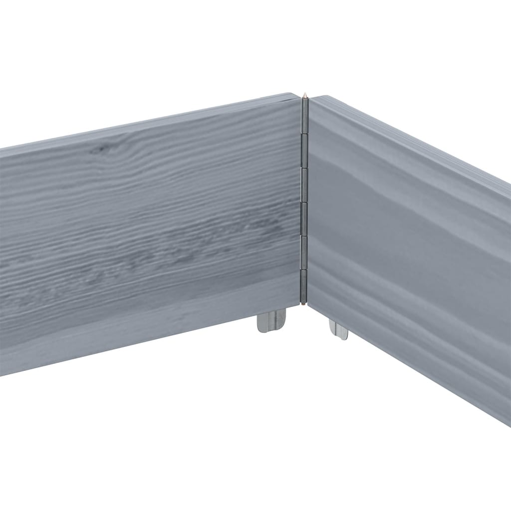 vidaXL Pallet Collar Grey 150x100 cm Solid Wood Pine 6