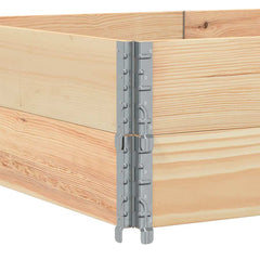 vidaXL Pallet Collars 2 pcs 150x100 cm Solid Wood Pine 6