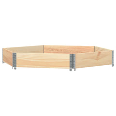 vidaXL Raised Bed Hexagon 160x160 cm Solid Wood Pine 2