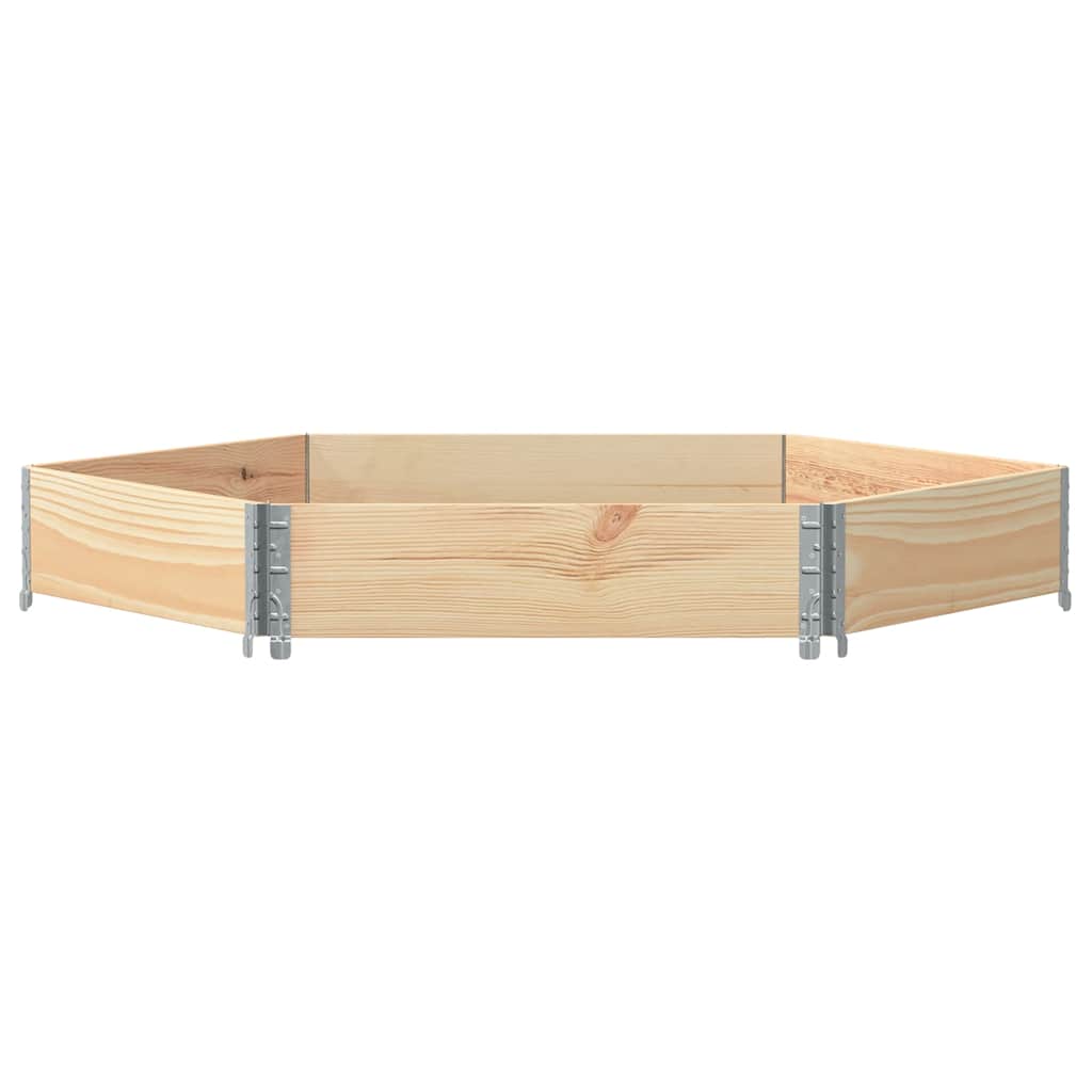 vidaXL Raised Bed Hexagon 160x160 cm Solid Wood Pine 3