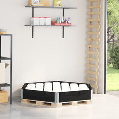 vidaXL Raised Bed Hexagon Black 160x160 cm Solid Wood Pine 1