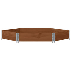 vidaXL Raised Bed Hexagon Brown 160x160 cm Solid Wood Pine 3
