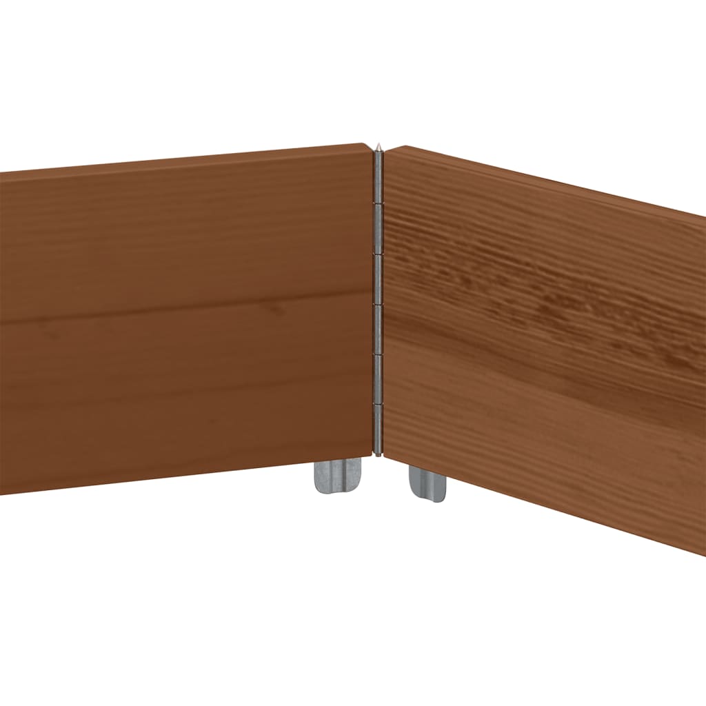 vidaXL Raised Bed Hexagon Brown 160x160 cm Solid Wood Pine 5