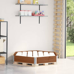vidaXL Raised Bed Hexagon Brown 160x160 cm Solid Wood Pine 1