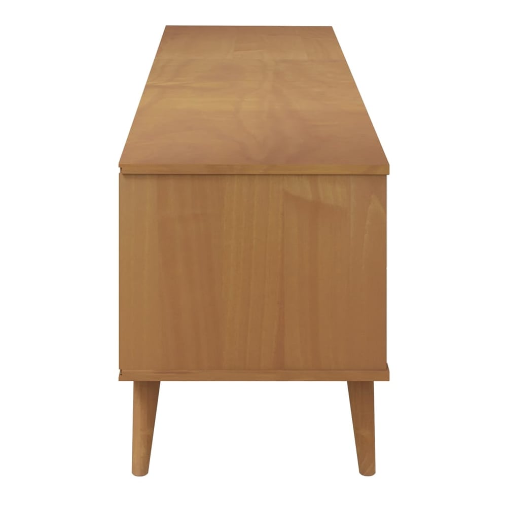 TV Cabinet "MOLDE" 158x40x49 cm Solid Wood Pine Brown