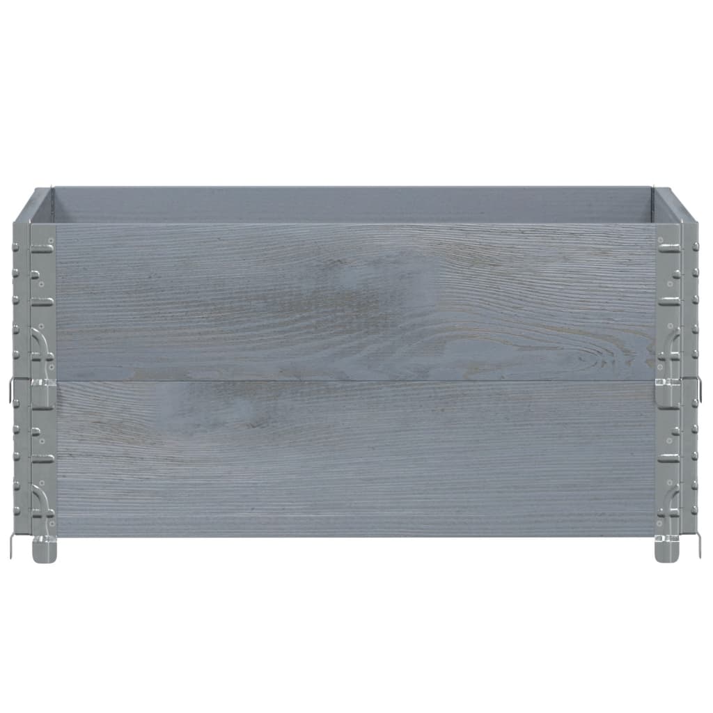 Garden Planter 80x60 cm Solid Wood Pine Height 41 cm Grey 80 cm 60 cm
