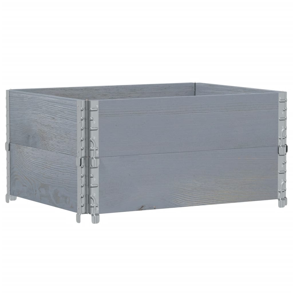 Garden Planter 80x60 cm Solid Wood Pine Height 41 cm Grey 80 cm 60 cm