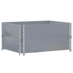 Garden Planter 80x60 cm Solid Wood Pine Height 41 cm Grey 80 cm 60 cm