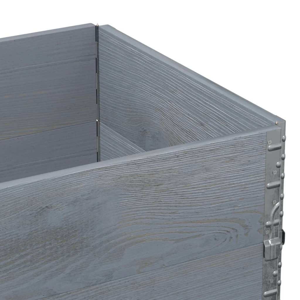 Garden Planter 80x60 cm Solid Wood Pine Height 41 cm Grey 80 cm 60 cm