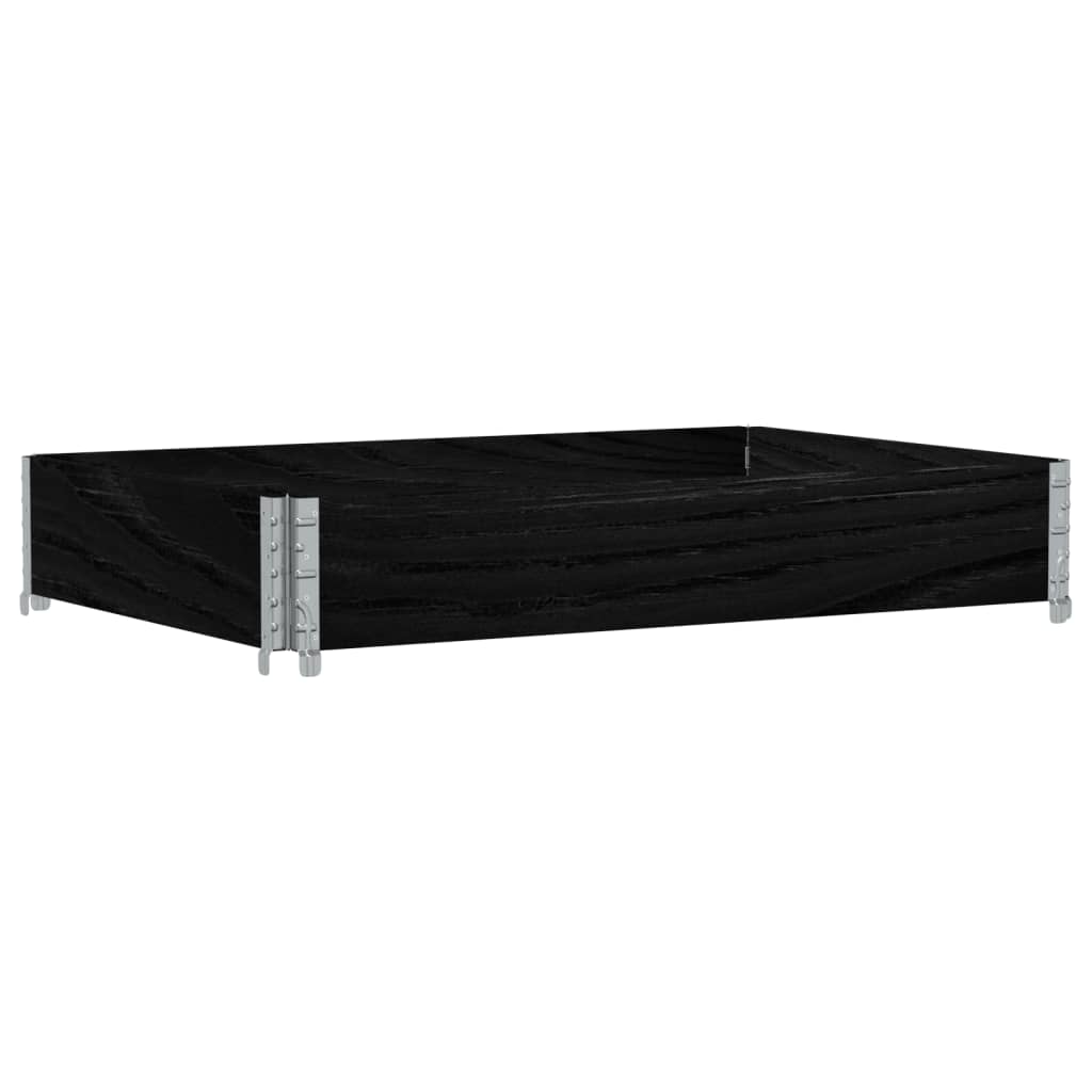 vidaXL Garden Planter Black 120x80 cm Solid Wood Pine 2