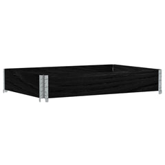 vidaXL Garden Planter Black 120x80 cm Solid Wood Pine 2