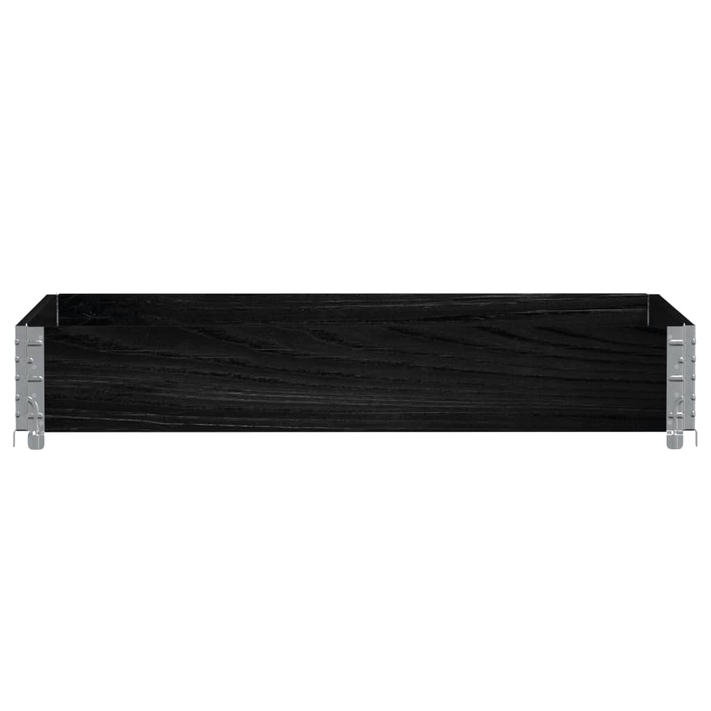 vidaXL Garden Planter Black 120x80 cm Solid Wood Pine 3