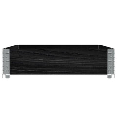 vidaXL Garden Planter Black 120x80 cm Solid Wood Pine 4