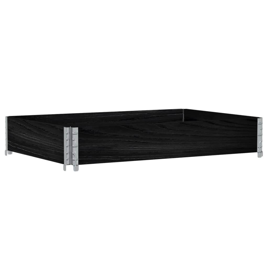 vidaXL Garden Planter Black 120x80 cm Solid Wood Pine 5