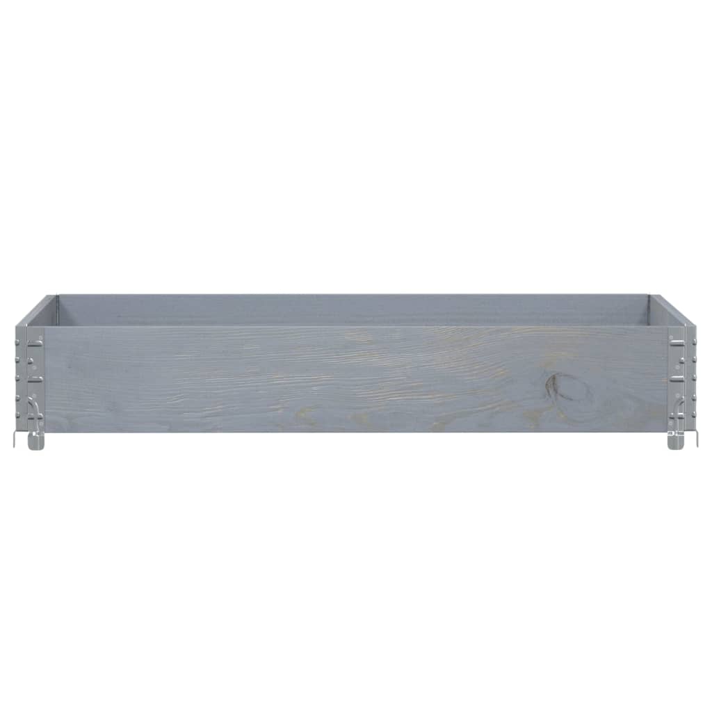 vidaXL Garden Planter Grey 120x80 cm Solid Wood Pine 3