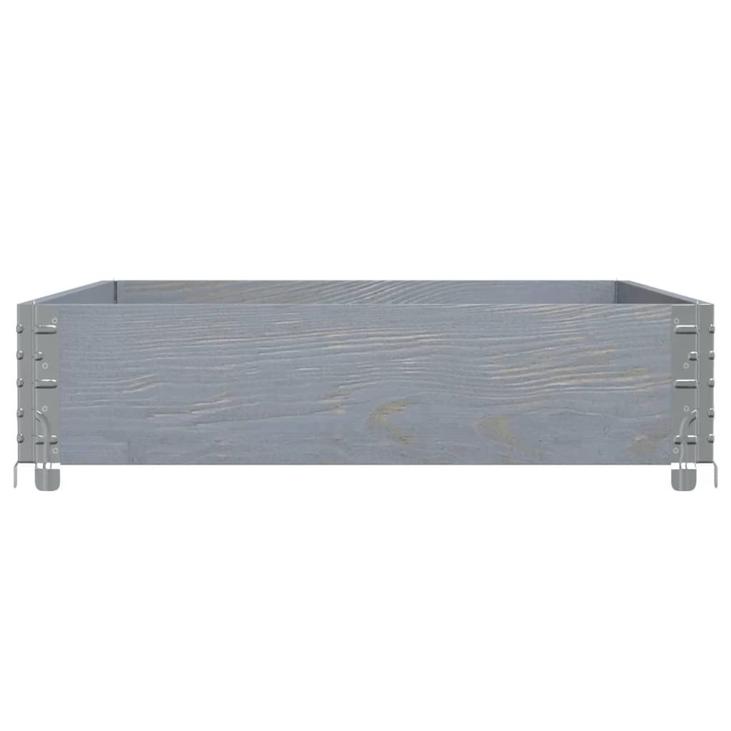 vidaXL Garden Planter Grey 120x80 cm Solid Wood Pine 5