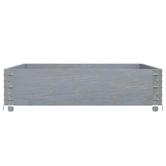 vidaXL Garden Planter Grey 120x80 cm Solid Wood Pine 5