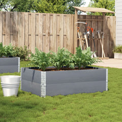 Garden Planter 80x60 cm Solid Wood Pine Height 41 cm Grey 120 cm 80 cm