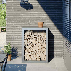 vidaXL Firewood Rack 60x40x80 cm Galvanised Steel 1
