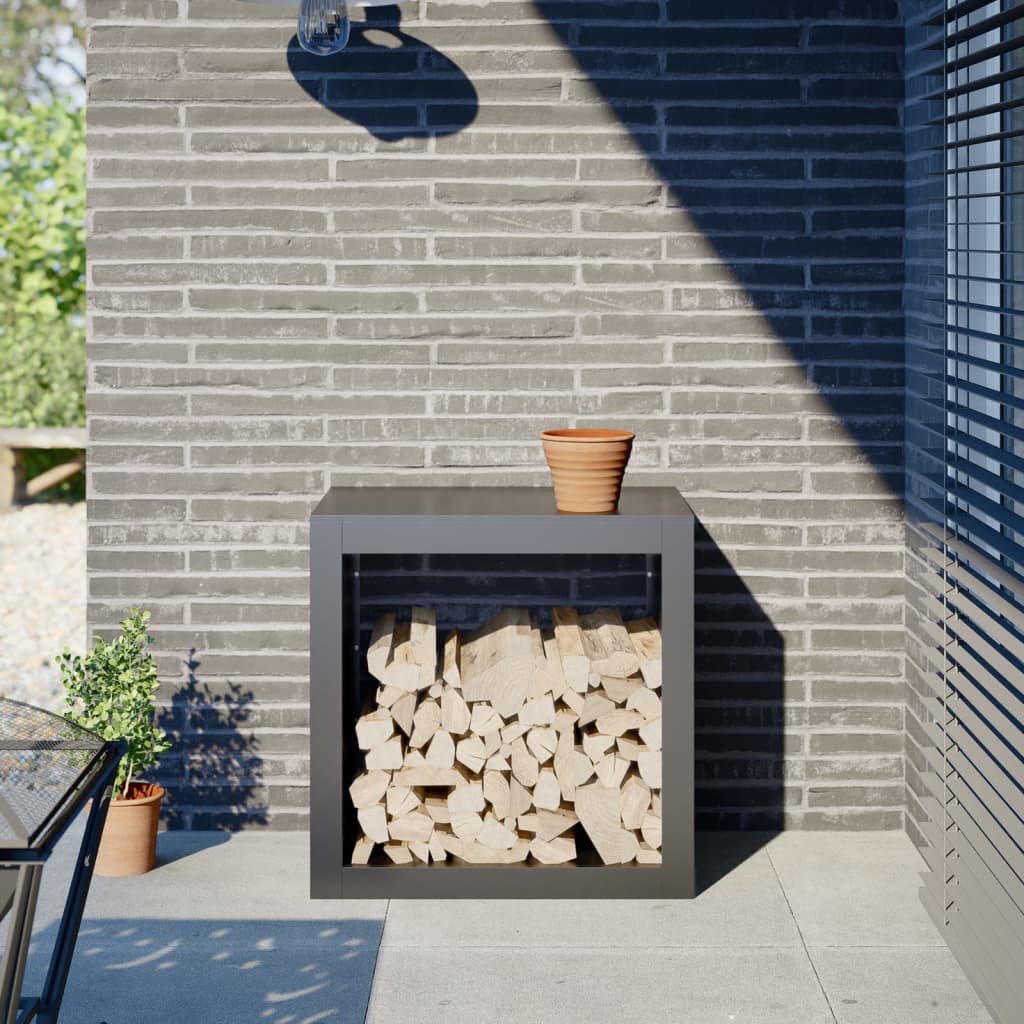 vidaXL Firewood Rack Anthracite 60x40x60 cm Steel 1