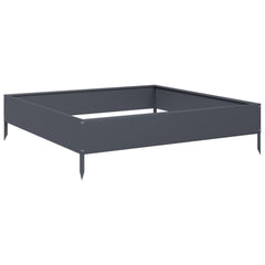 vidaXL Garden Raised Bed Anthracite 100x100x26 cm Steel 2