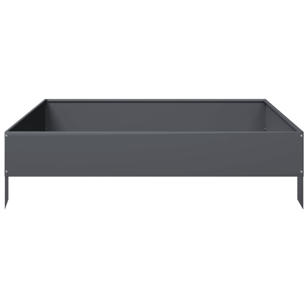 vidaXL Garden Raised Bed Anthracite 100x100x26 cm Steel 5
