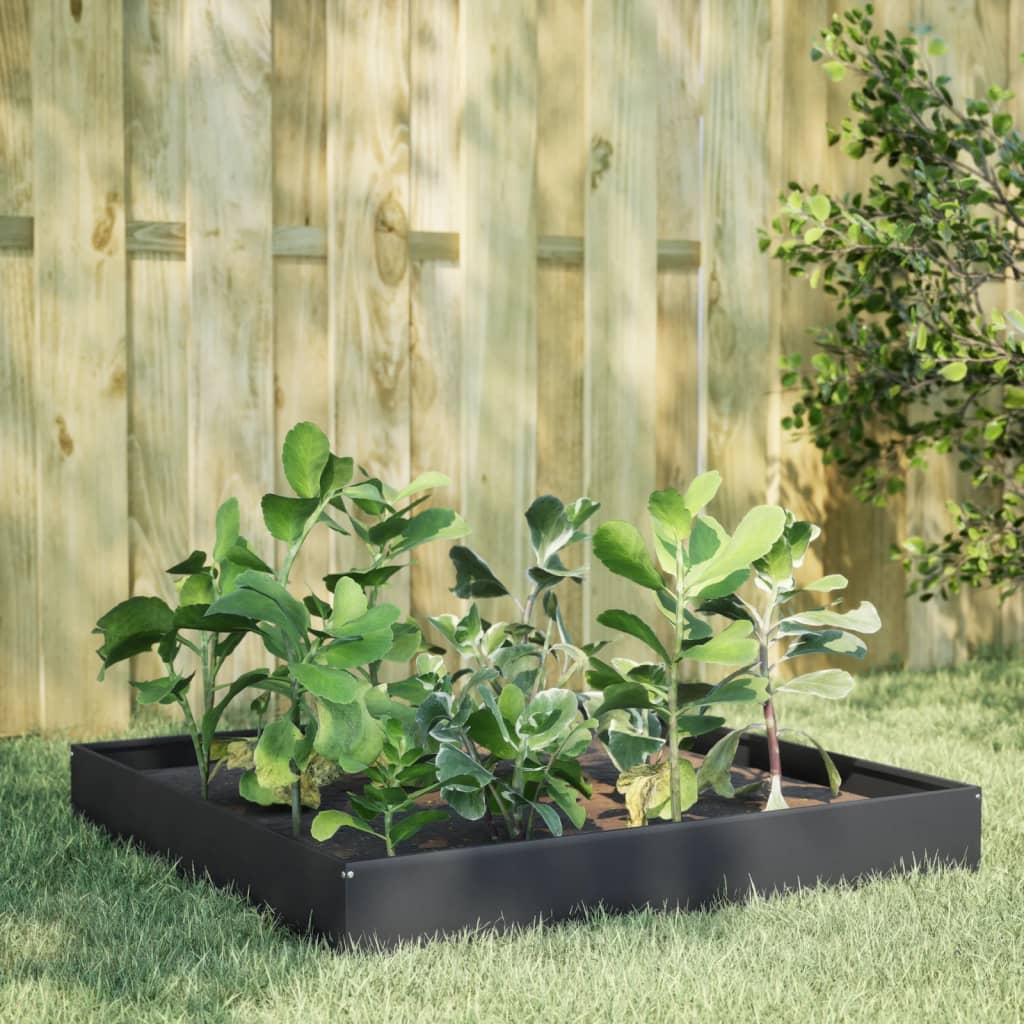 vidaXL Garden Raised Bed Anthracite 100x100x26 cm Steel 1