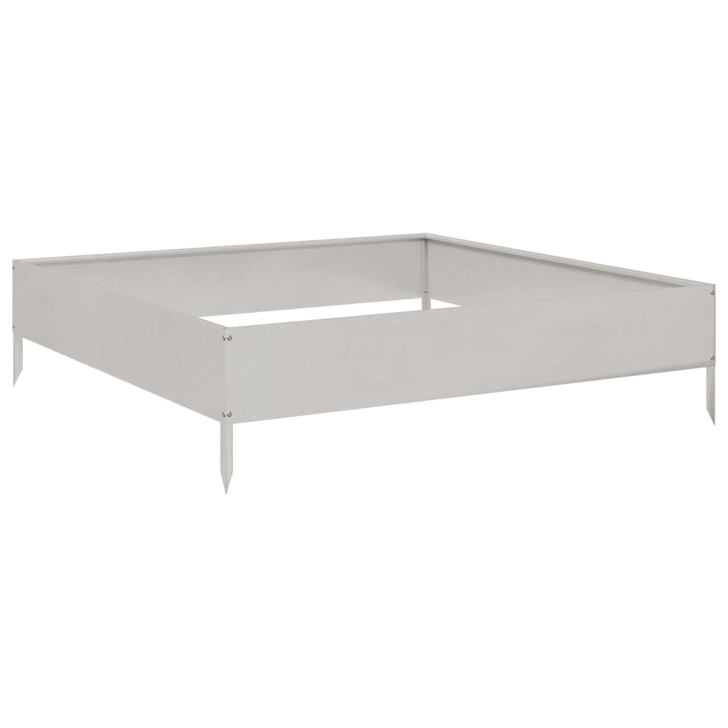vidaXL Garden Raised Bed 100x100x26 cm Stainless Steel 6