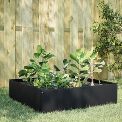 vidaXL Garden Raised Bed Black 100x100x41 cm Steel 1