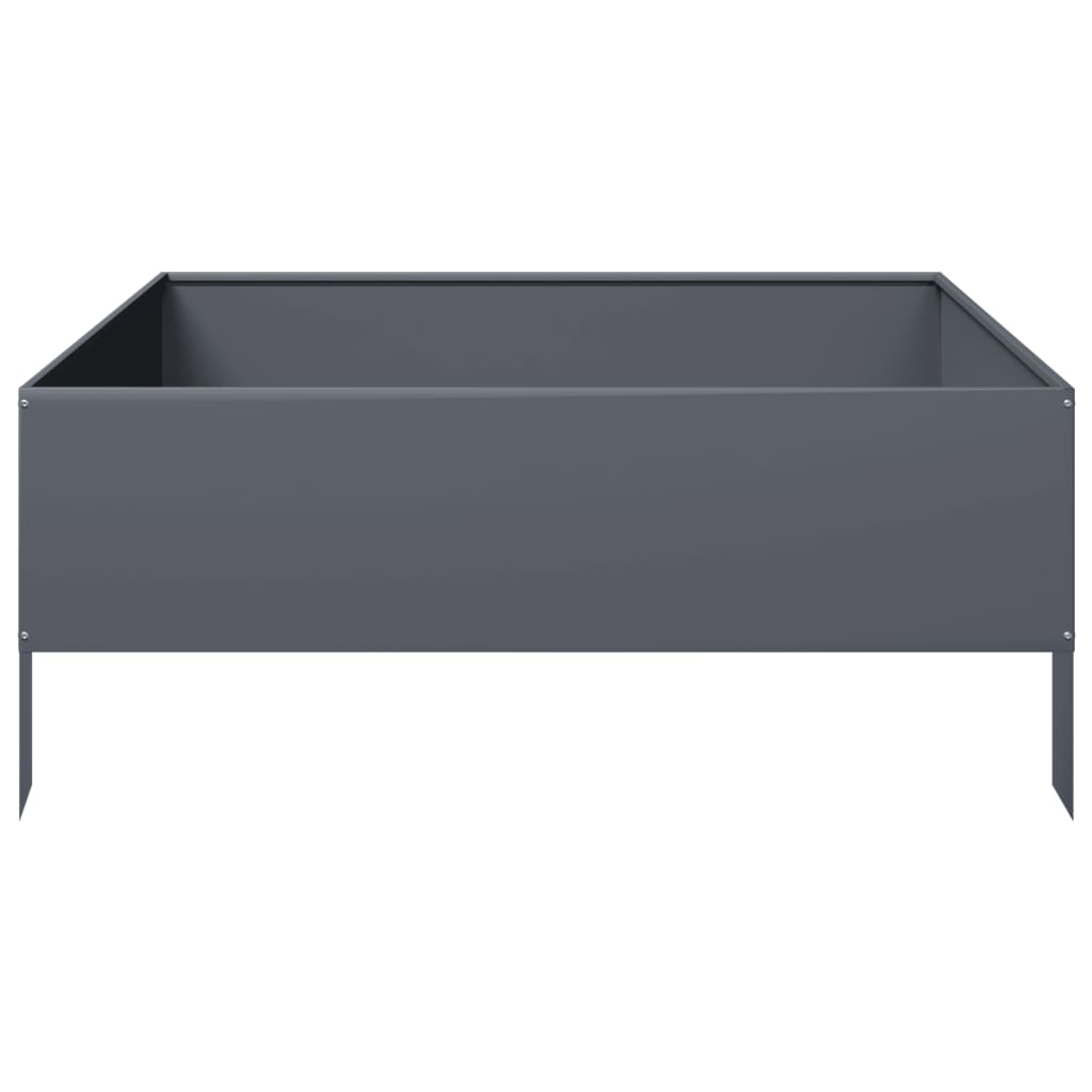 vidaXL Garden Raised Bed Anthracite 100x100x41 cm Steel 3