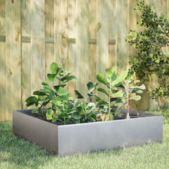 vidaXL Garden Raised Bed 100x100x41 cm Galvanised Steel 1
