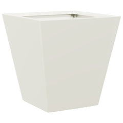 vidaXL Garden Planters White 2 pcs 30x30x30 cm Steel 5