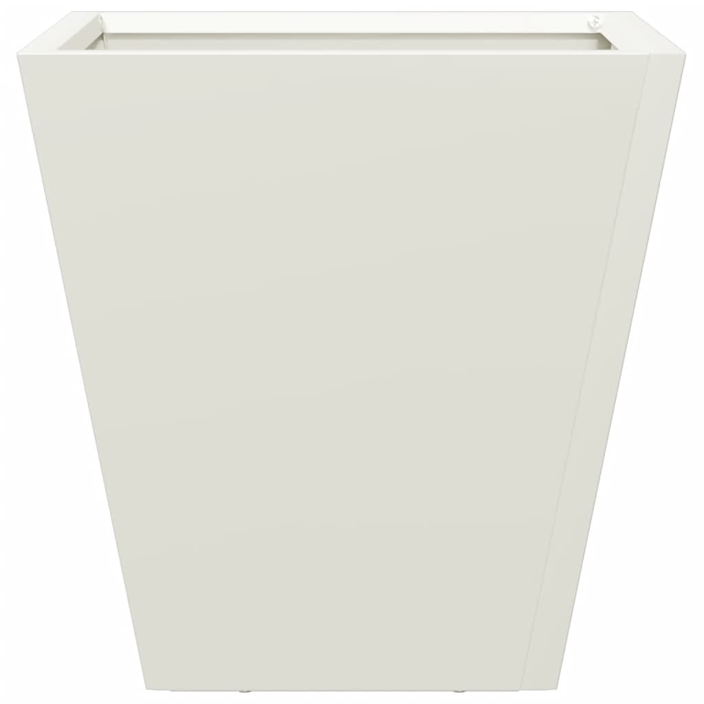 vidaXL Garden Planters White 2 pcs 30x30x30 cm Steel 6