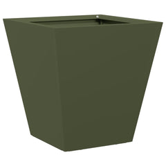 vidaXL Garden Planters Olive Green 2 pcs 30x30x30 cm Steel 5