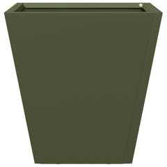 vidaXL Garden Planters Olive Green 2 pcs 30x30x30 cm Steel 6