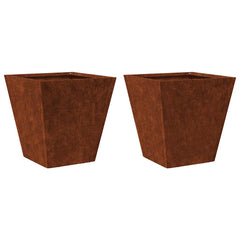 vidaXL Garden Planters 2 pcs 30x30x30 cm Weathering Steel 2