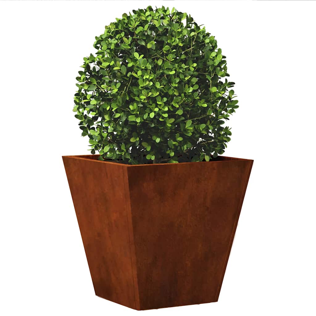 vidaXL Garden Planters 2 pcs 30x30x30 cm Weathering Steel 4