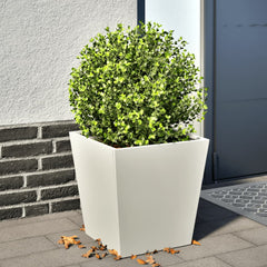 vidaXL Garden Planter White 40x40x40 cm Steel 1