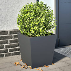 Garden Planters Black 40x40x40 cm Steel 2 pcs Steel/anthracite