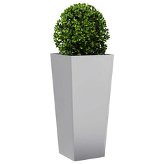 vidaXL Garden Planters 35x35x75 cm 2 pcs Galvanised Steel 4