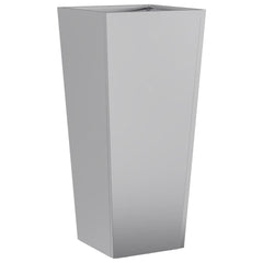 Garden Planters Black Steel 2 pcs Height 75 cm Galvanized steel/grey 35 cm 35 cm