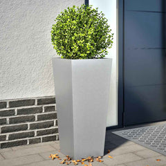 vidaXL Garden Planters 35x35x75 cm 2 pcs Galvanised Steel 1
