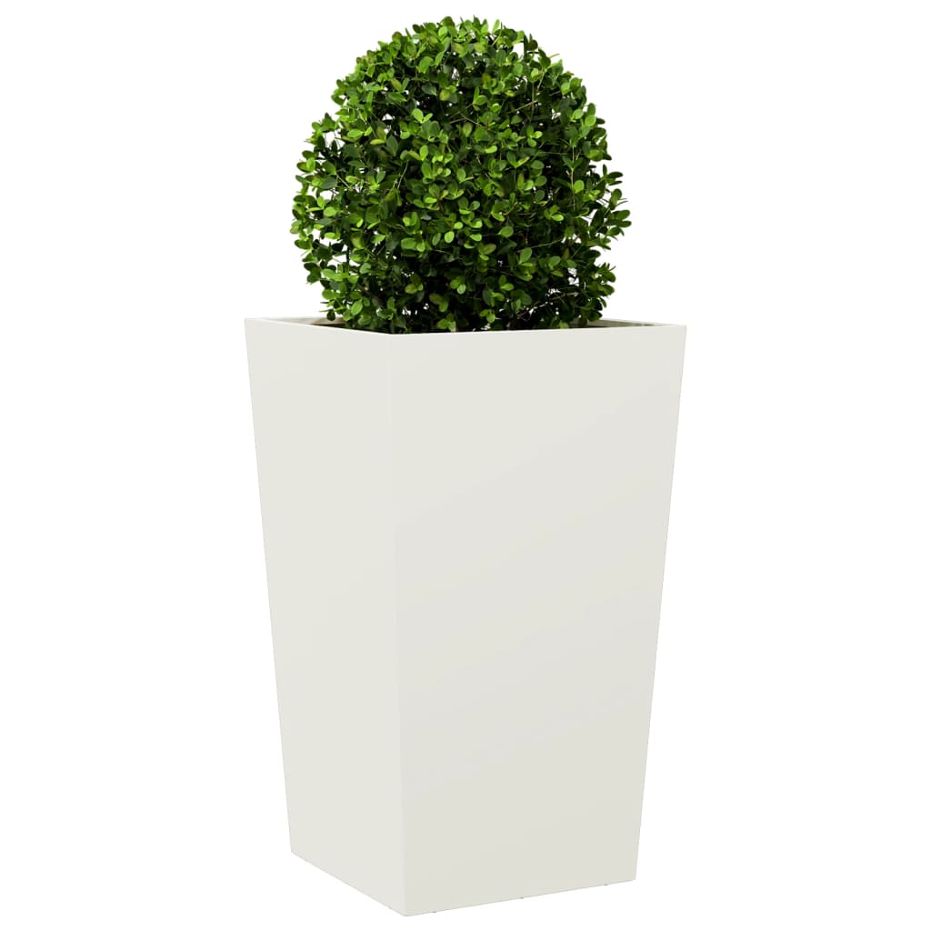 vidaXL Garden Planter White 45x45x75 cm Steel 3
