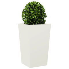 vidaXL Garden Planter White 45x45x75 cm Steel 3