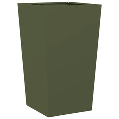 vidaXL Garden Planter Olive Green 45x45x75 cm Steel 6