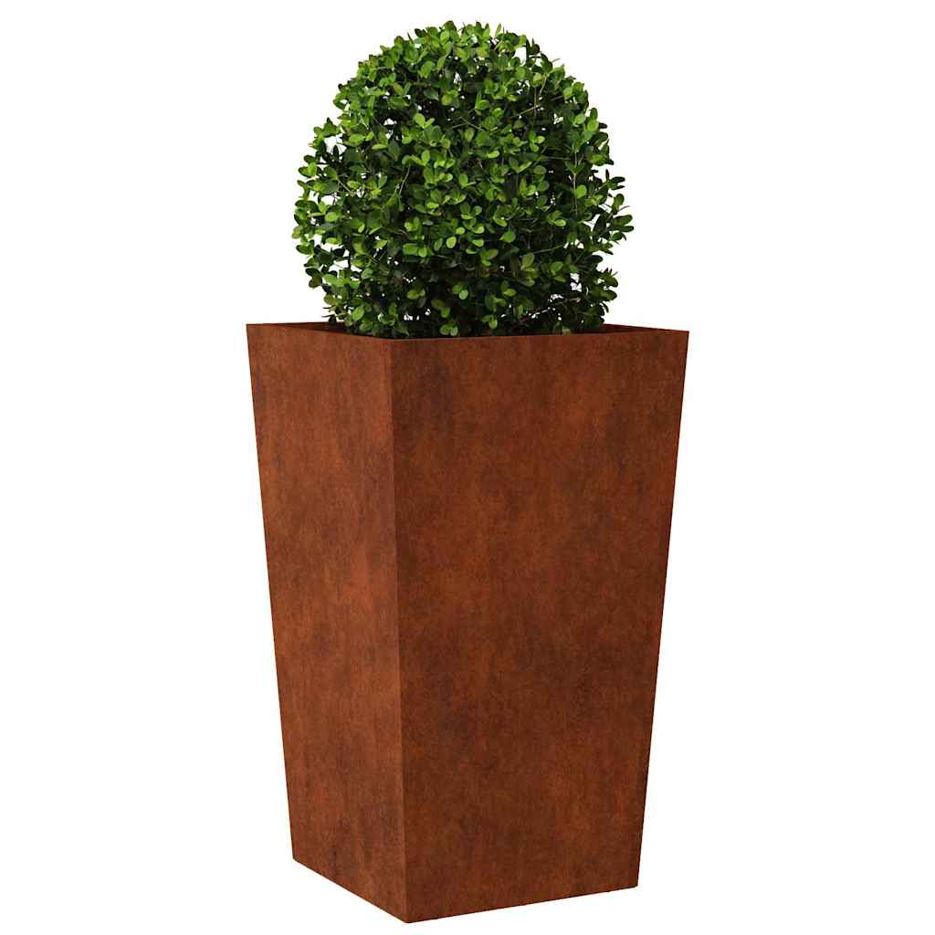 vidaXL Garden Planter 45x45x75 cm Weathering Steel 3