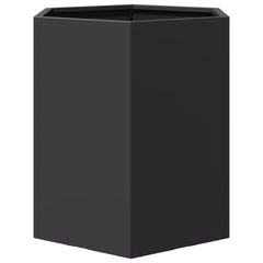 vidaXL Garden Planter Black Hexagon 46x40x45 cm Steel 5