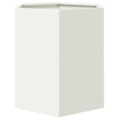 vidaXL Garden Planter White Hexagon 46x40x45 cm Steel 4