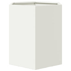 vidaXL Garden Planter White Hexagon 46x40x45 cm Steel 5