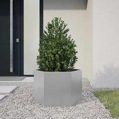 Planter Rusty 60x60x45 cm Corten Steel Width 69 cm Galvanized steel/grey